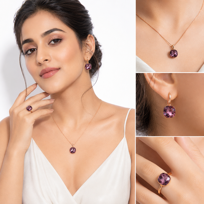 Emerald Radiance Trio - Lavender