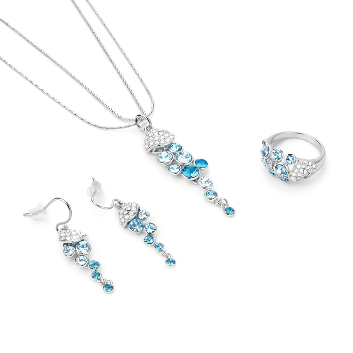 Aqua Cascade Crystal Set