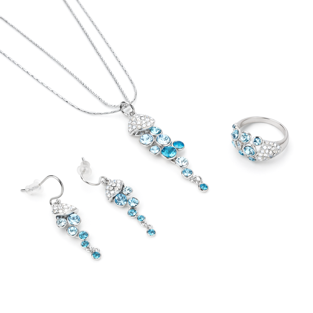 Aqua Cascade Crystal Set