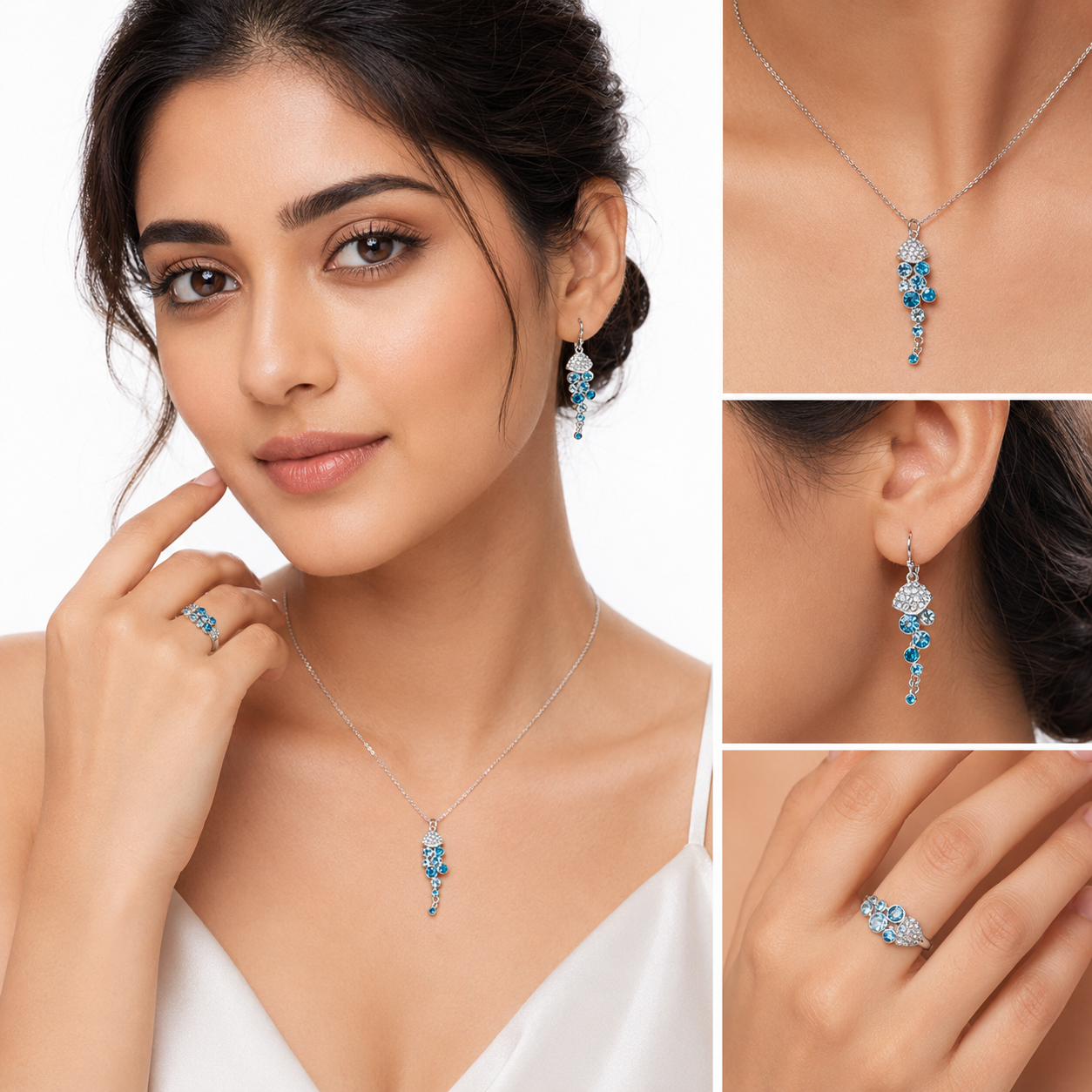 Aqua Cascade Crystal Set