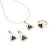 Emerald Apex Triangle Set