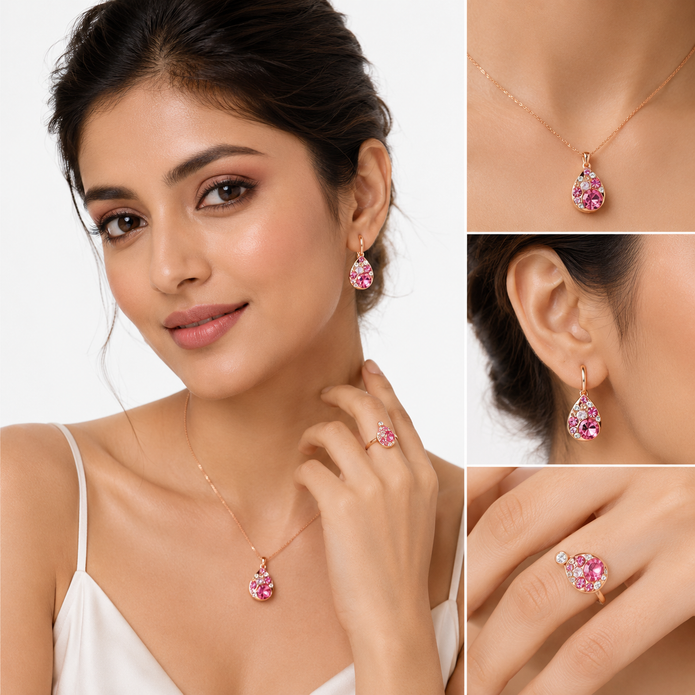 Rose Dew Pave Set