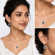 Sapphire Halo Duo Set