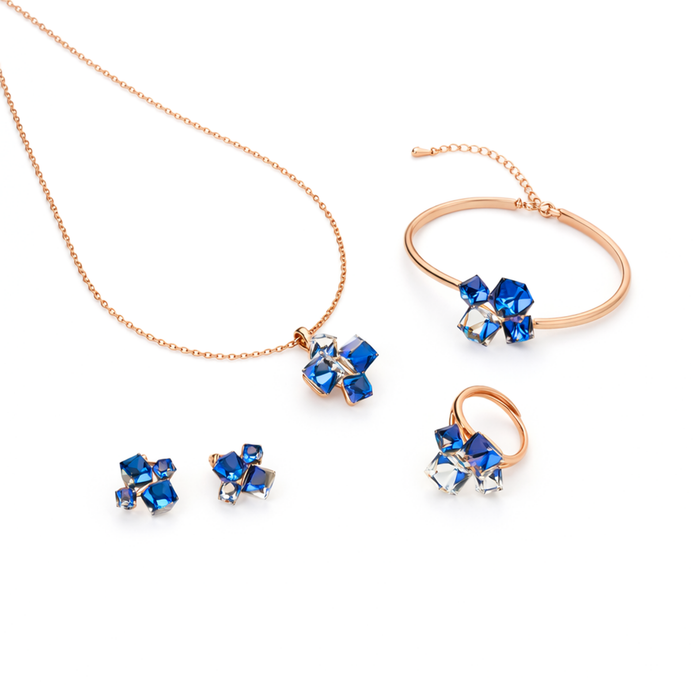 Aurora Cube Quad Set - Deep Blue