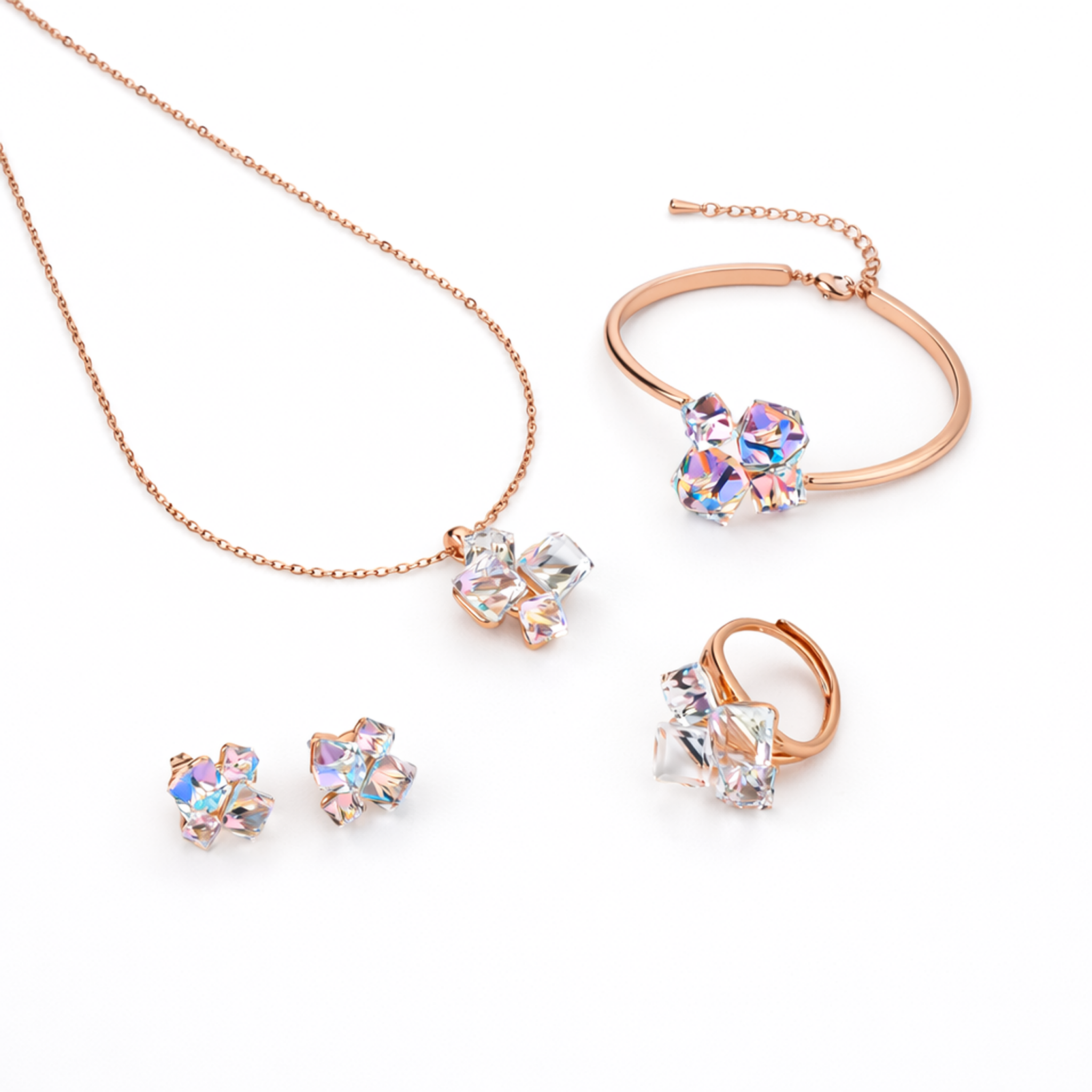 Aurora Cube Quad Set - Gold