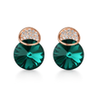 Emerald Glow Rivoli Stud Earrings