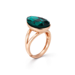 Emerald Teardrop Solitaire Ring