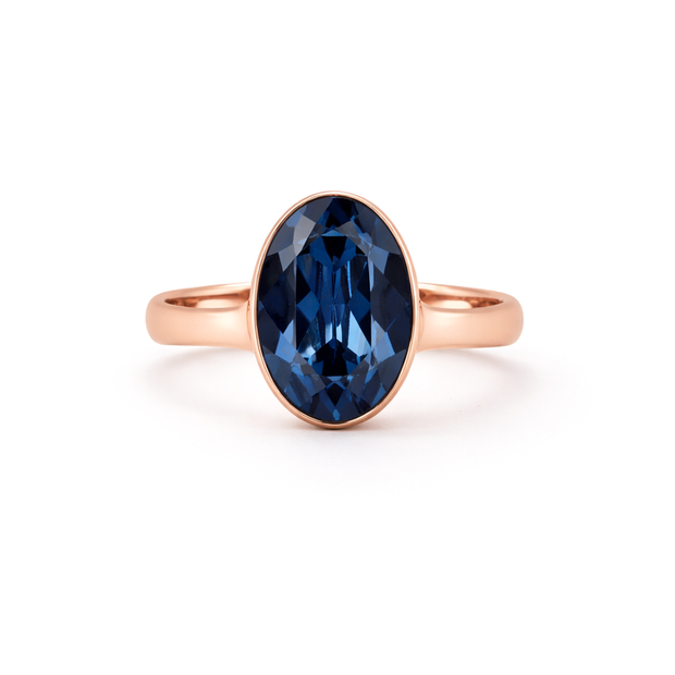 Sapphire Oval Solitaire Ring