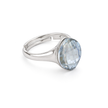 Aqua Marquise Solitaire Ring