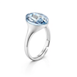 Aqua Marquise Solitaire Ring