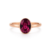 Fuchsia Oval Solitaire Ring