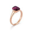 Fuchsia Oval Solitaire Ring