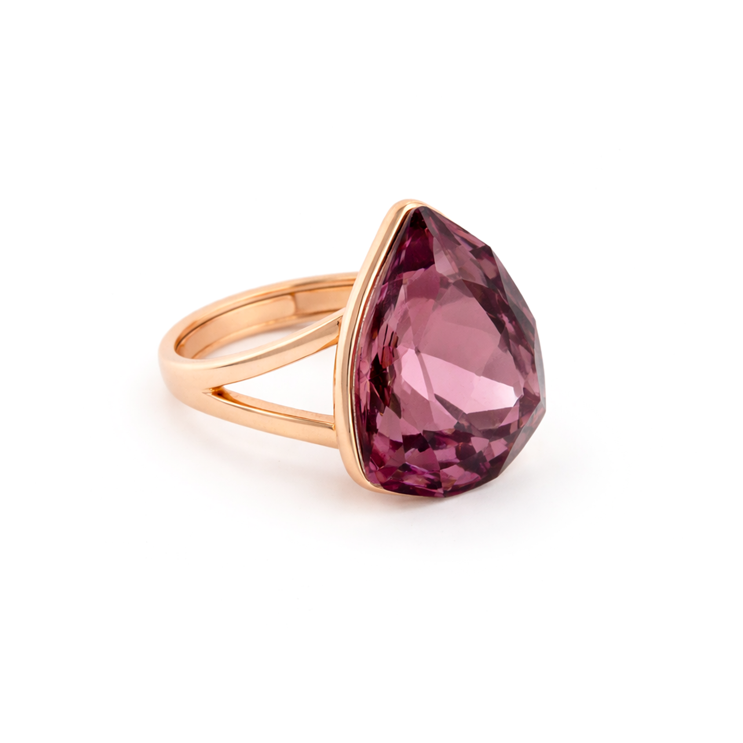 Plum Trillion Crystal Ring
