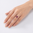 Plum Trillion Crystal Ring