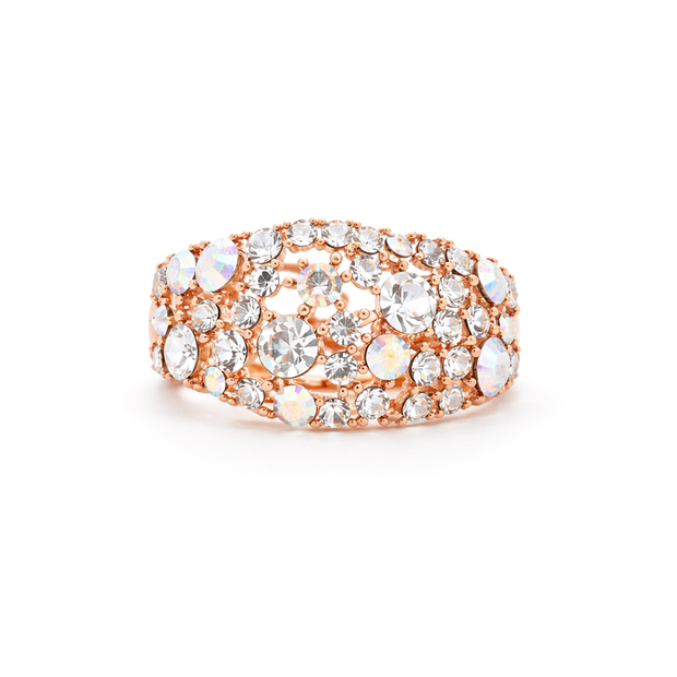 Pavé Crystal Halo Band Ring