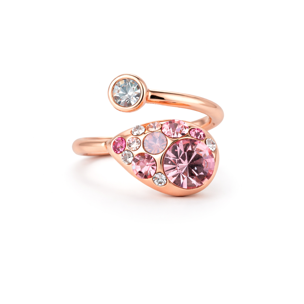Pink Pavé Wrap Ring