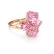 Cube Cluster Crystal Statement Ring - Rose pink