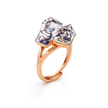 Cube Cluster Crystal Statement Ring - Deep Blue
