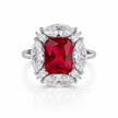 Royal Crimson Marquise Cluster Ring