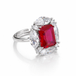 Royal Crimson Marquise Cluster Ring