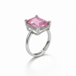 Rose Bliss Emerald Halo Ring