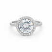 Eternal Ice Halo Solitaire Ring