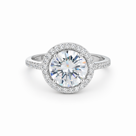 Eternal Ice Halo Solitaire Ring