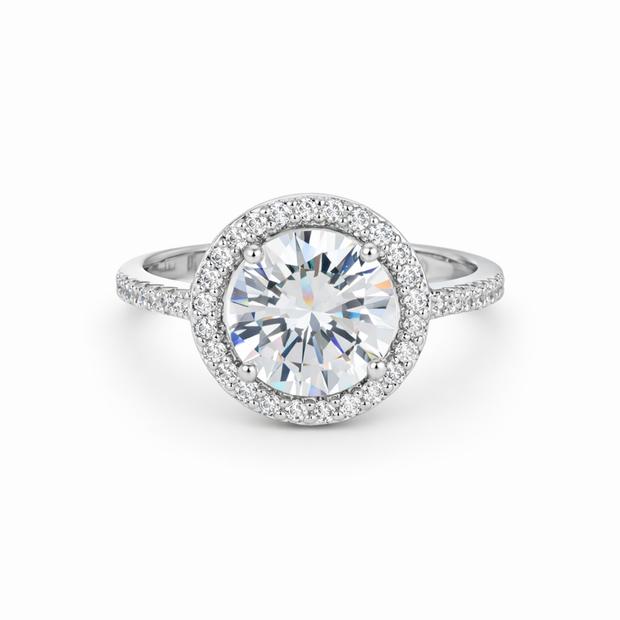 Eternal Ice Halo Solitaire Ring