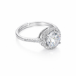 Eternal Ice Halo Solitaire Ring