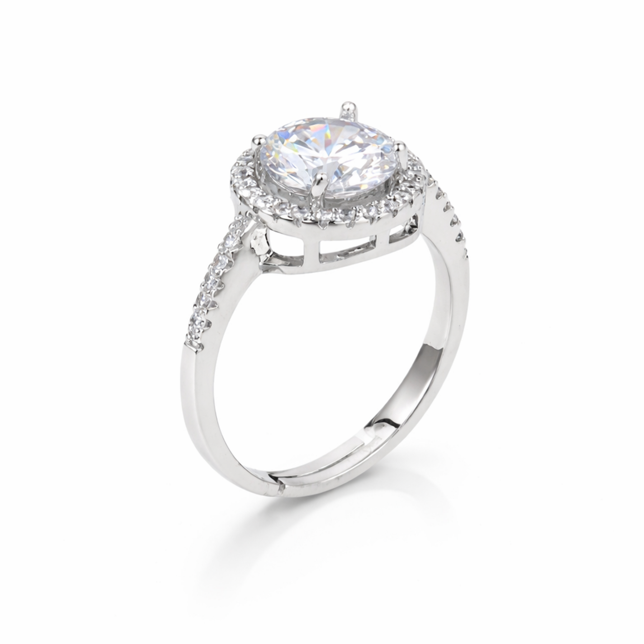 Eternal Ice Halo Solitaire Ring