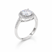 Eternal Ice Halo Solitaire Ring