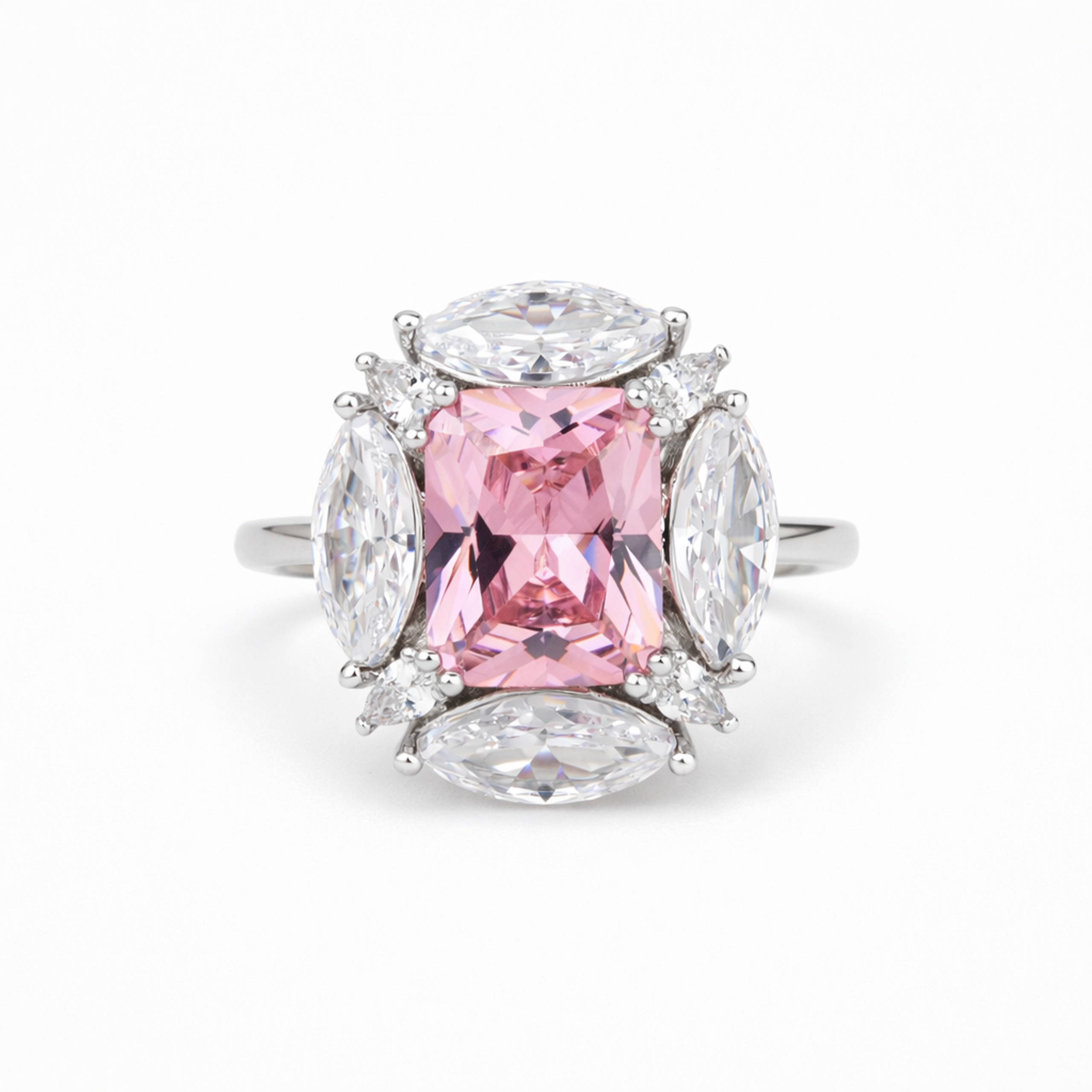 Blush Marquise Cluster Ring