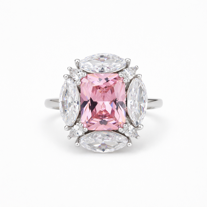 Blush Marquise Cluster Ring