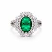 Emerald Isle Halo Cocktail Ring