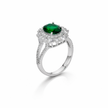 Emerald Isle Halo Cocktail Ring