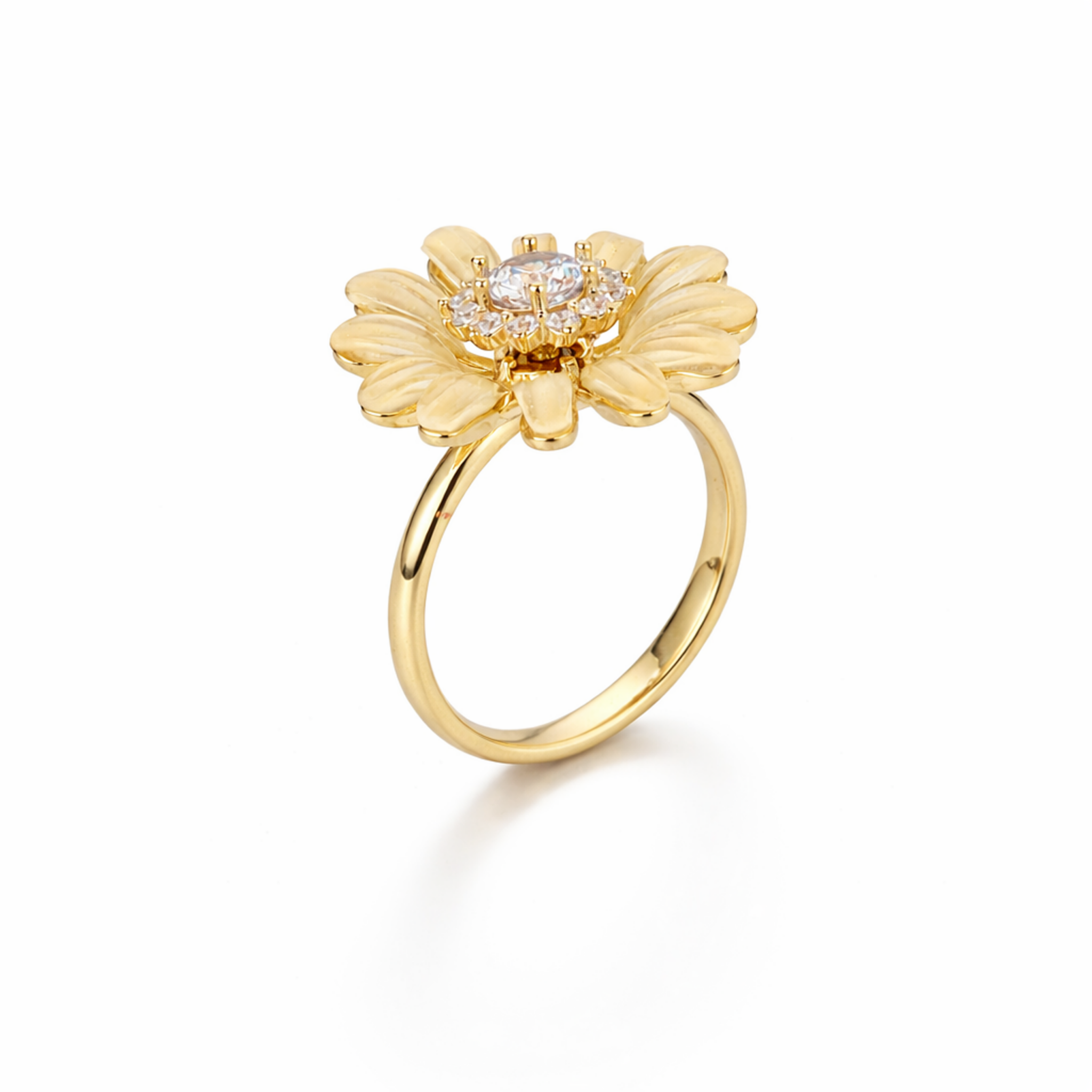 Golden Daisy Bloom Ring