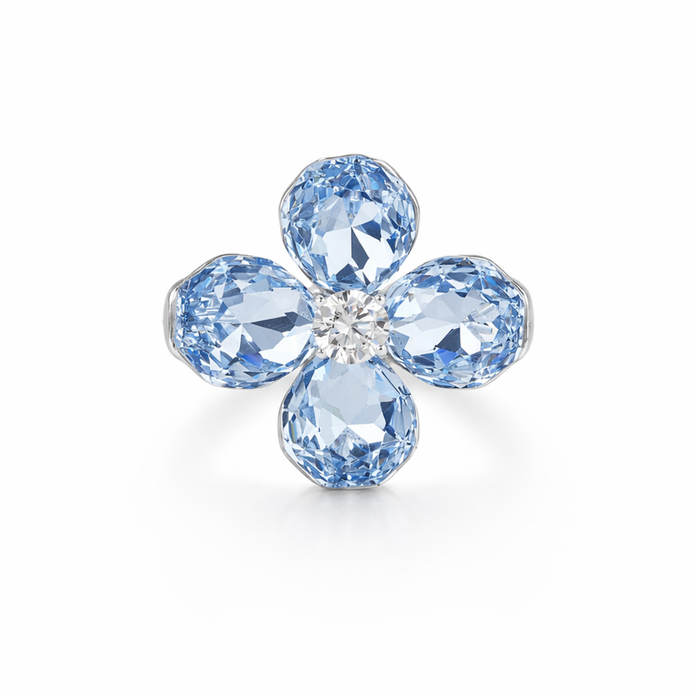 Sky Clover Crystal Ring