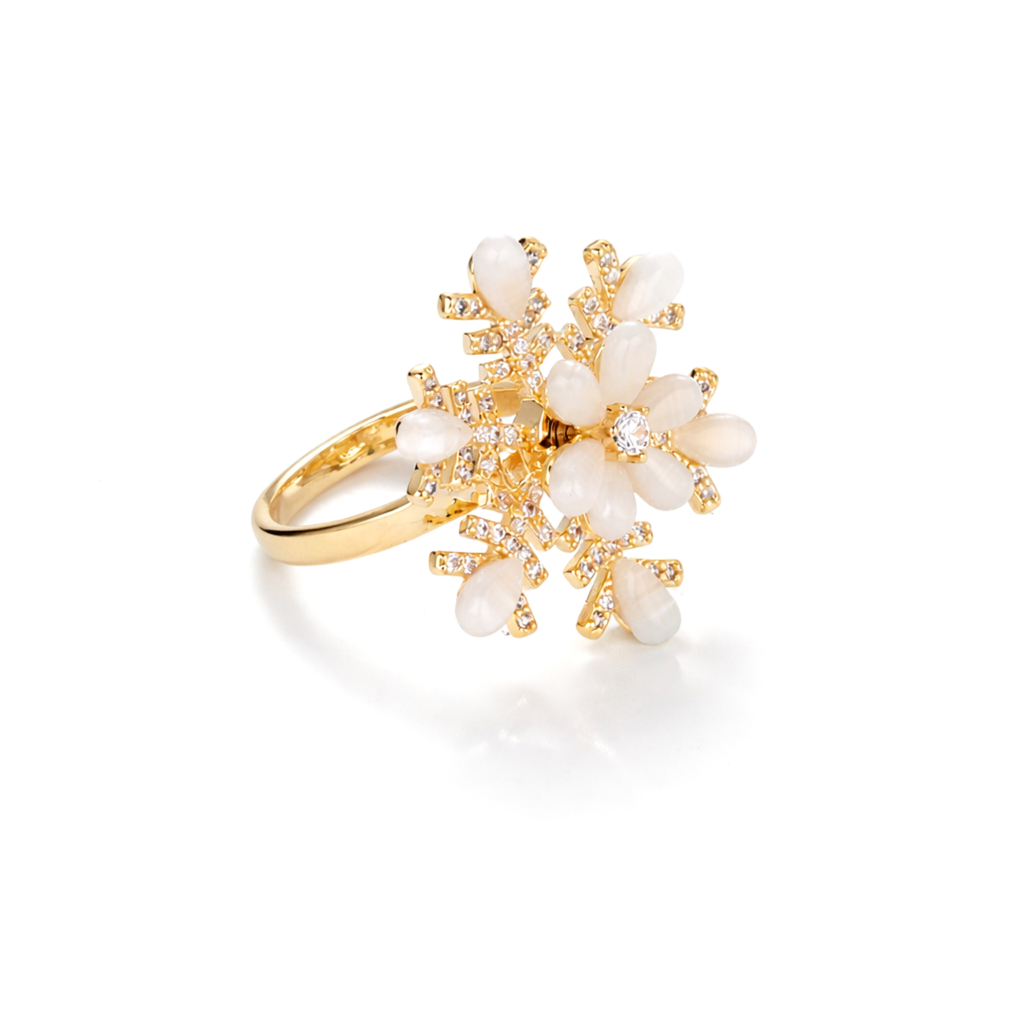 Pearl Snowflake Statement Ring