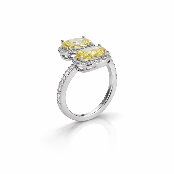 Lemon Duo Bypass Halo Ring