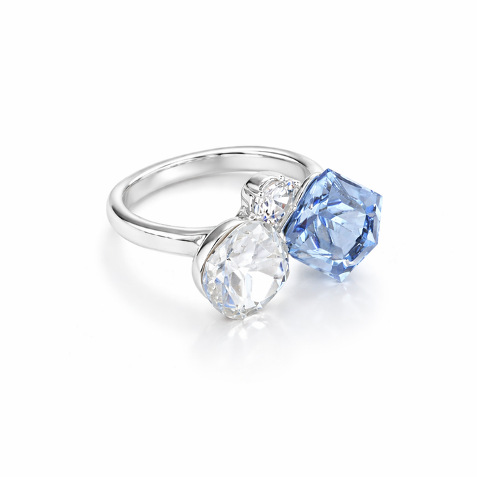 Sapphire Stardust Trio Ring