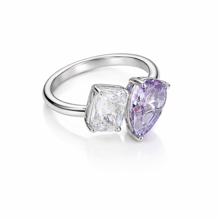 Violet & Ice Bypass Ring