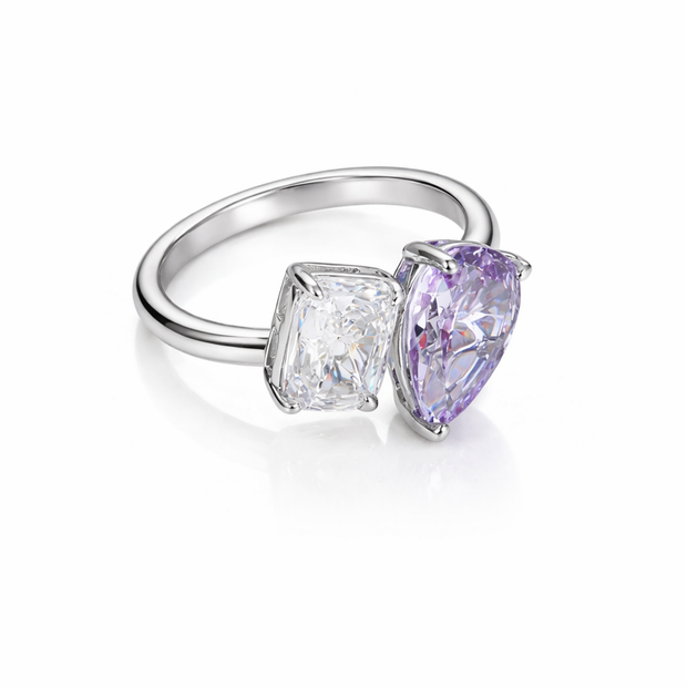 Violet & Ice Bypass Ring