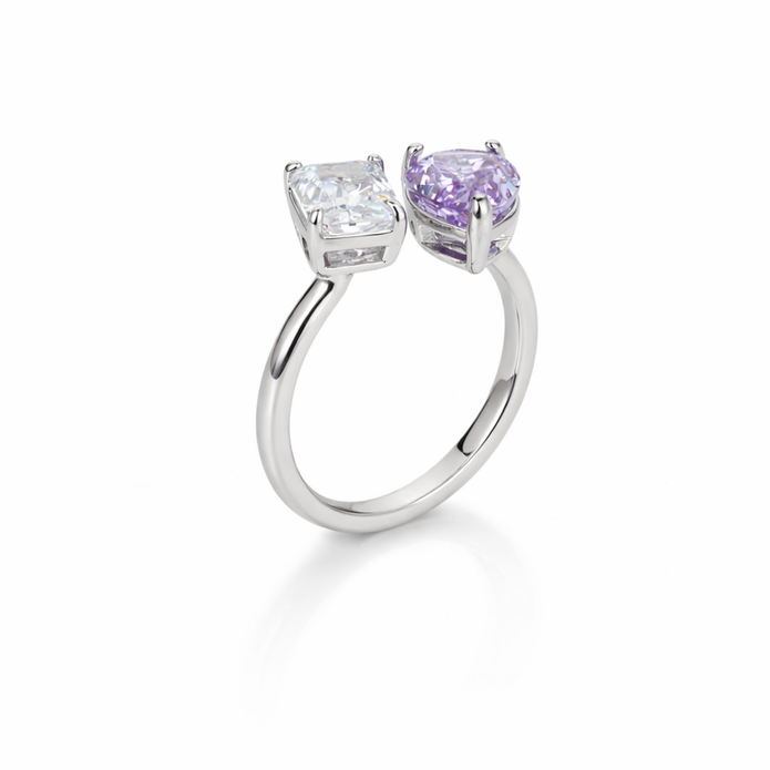 Violet & Ice Bypass Ring
