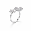 Double Clover Pavé Ring
