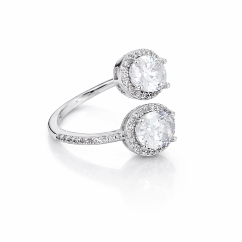 Eternal Duo Oval Halo Bypass Ring