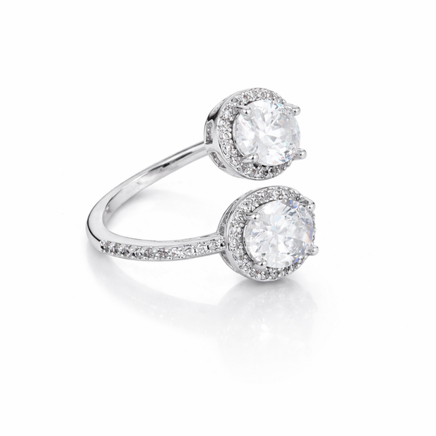 Eternal Duo Oval Halo Bypass Ring