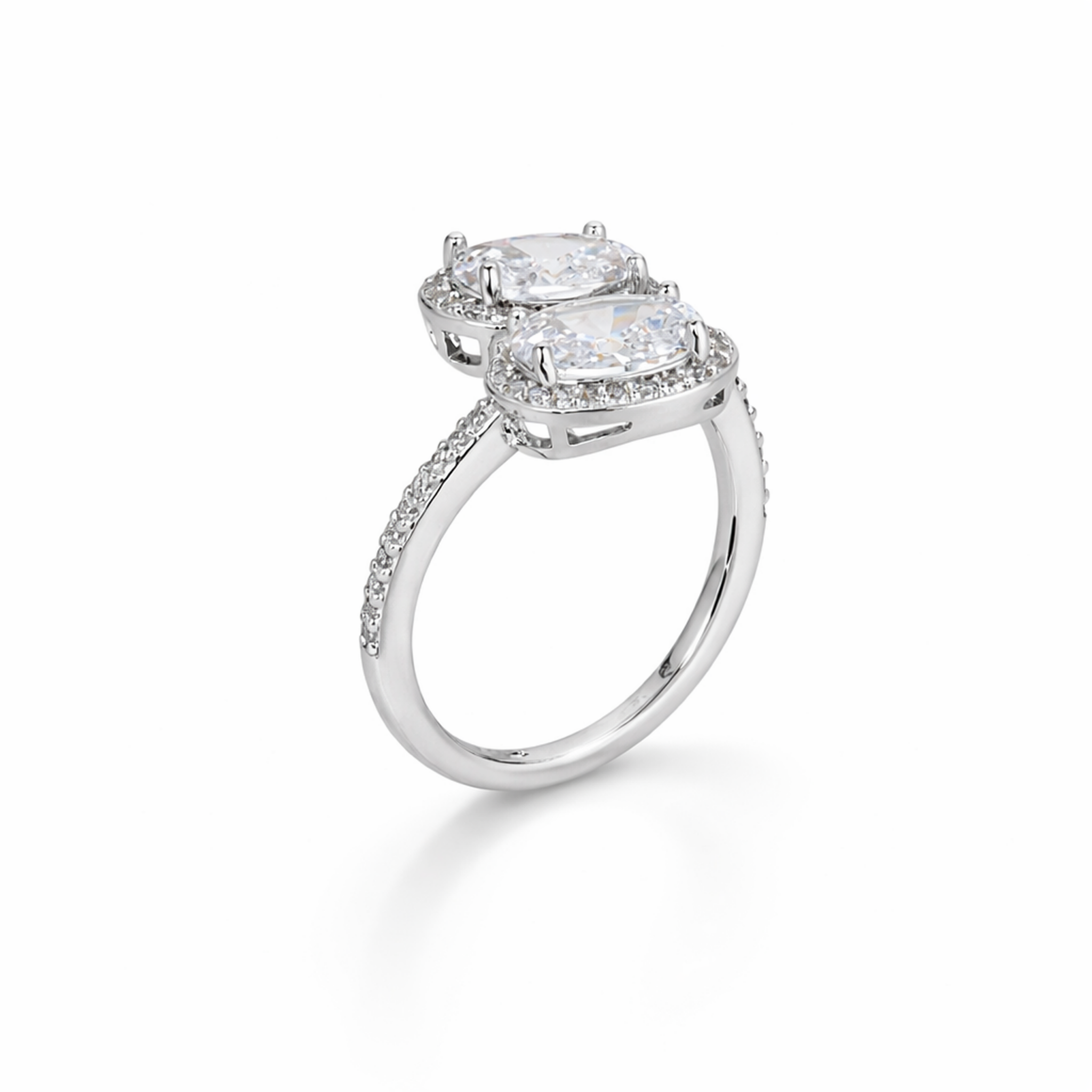 Eternal Duo Oval Halo Bypass Ring