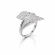 Silver Leaf Bypass Ring