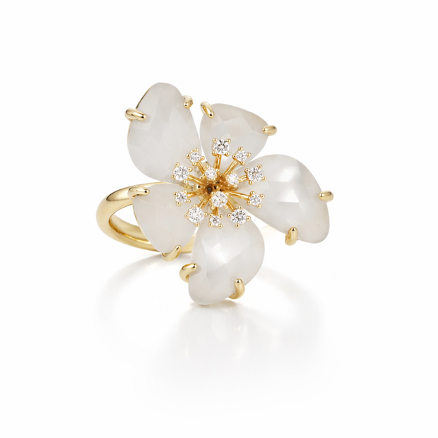 Ivory Magnolia Bloom Ring