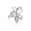 Crystal Butterfly Statement Ring